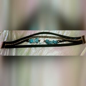 Black and turquoise bracelet